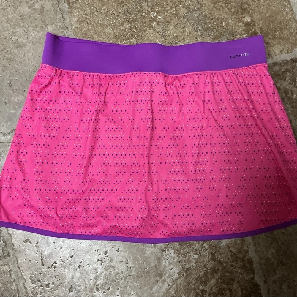 Adidas Women's Pink and Purple Tennis Skort - Picture 3 of 9